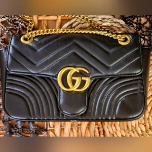 Black/ Gold Designer Inspired Bag